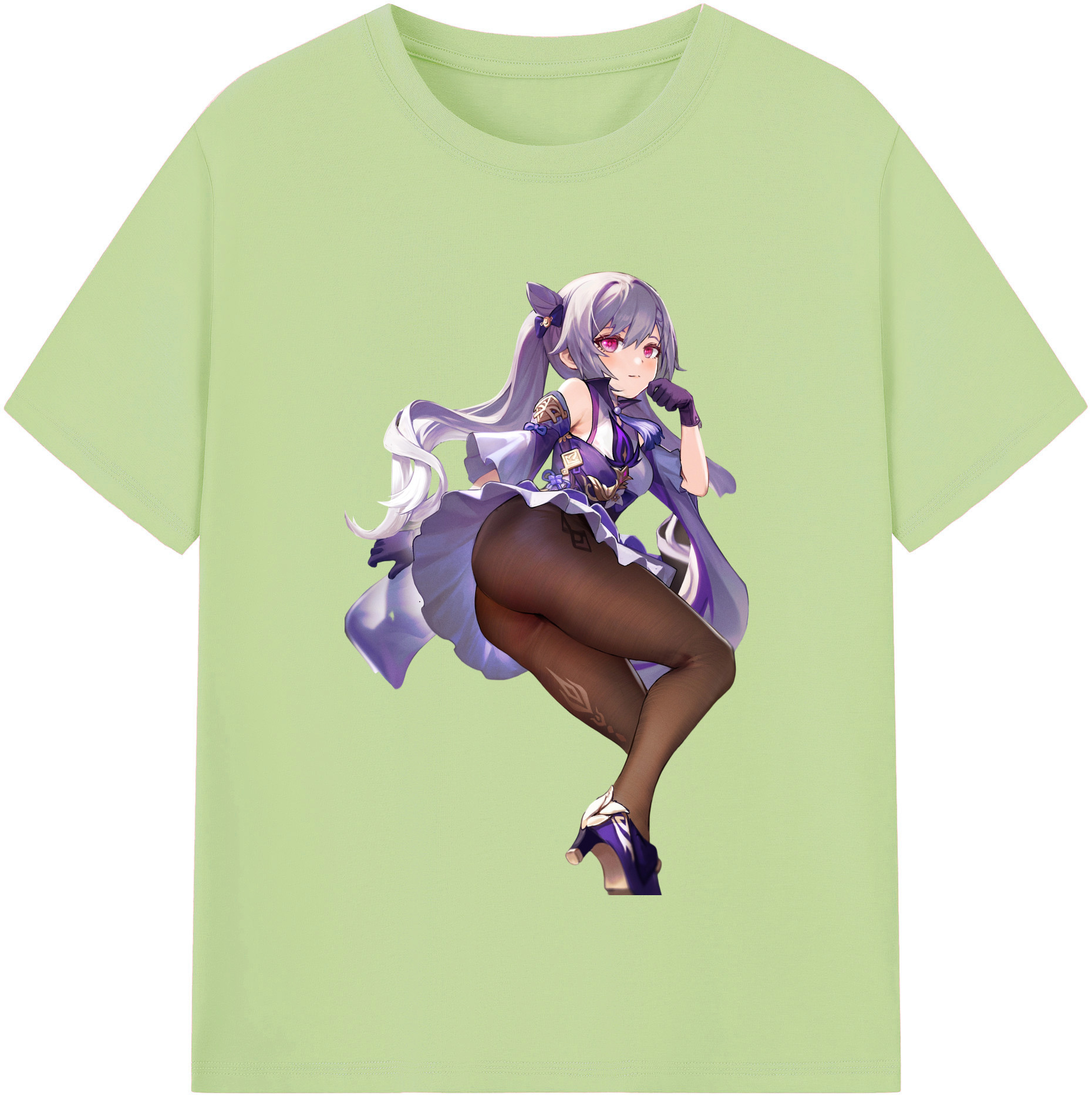 げんし神 刻晴 こくせい genshin Kokusei 綿100％半袖Tシャツ（フロントプリント）